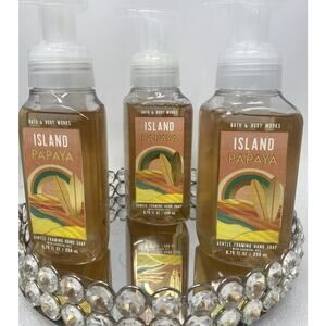 3 BATH & BODY WORKS ISLAND PAPAYA GENTLE FOAMING HAND SOAP WASH 8.75 OZ EACH